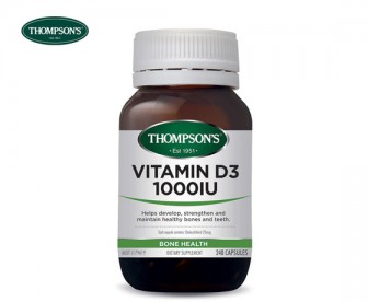 Thompson's 汤普森 维生素D3胶囊1000iu 240粒 Thompson's 汤普森 维生素D3胶囊1000iu 240粒